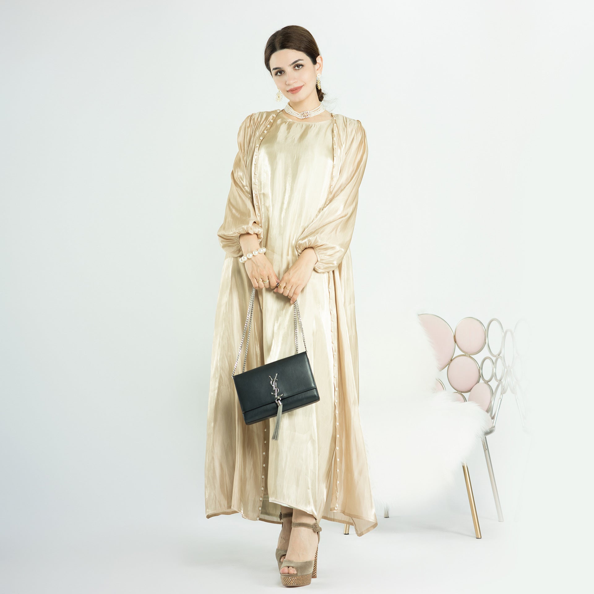 Lightweight Silk Satin Abaya