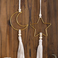 Moon and Star Hanging Decor with Tassel