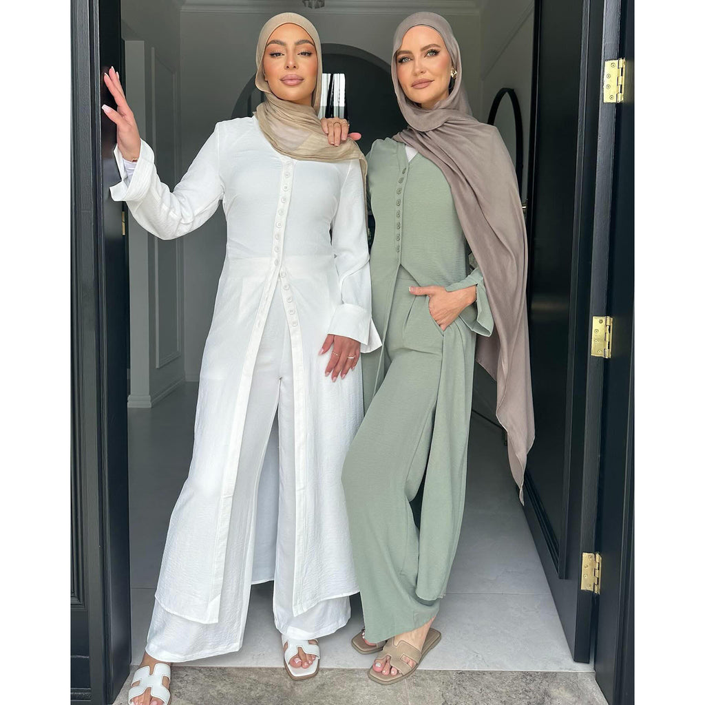 Long Robes Abaya and Pants Set