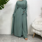 Dot Abaya, Top and Pants 3 Piece Set