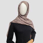 Silver Thread Crinkle Hijab Scarf