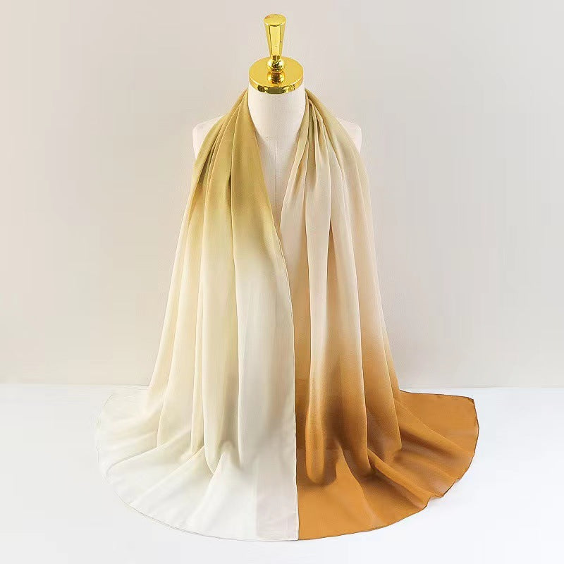 حجاب شيفون متدرج الألوان