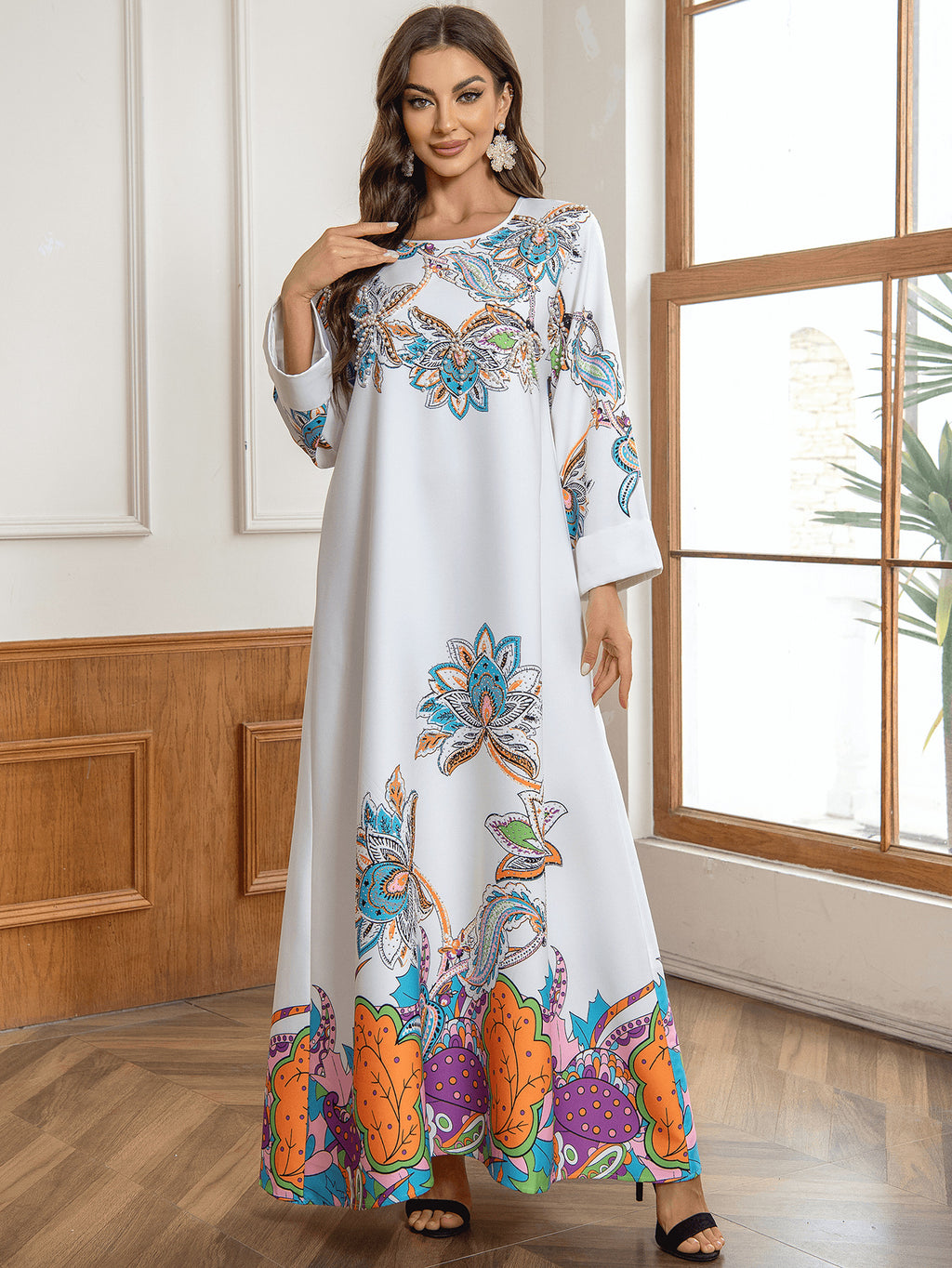 Ethnic Printed Loose Kaftan