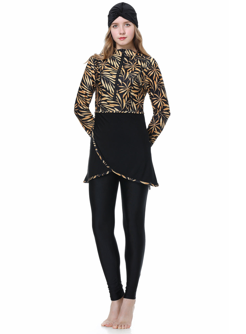 Colorful Pattern 3PCS Swimwear Burkini