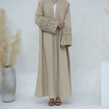 Open Embroidery Floral Abaya with Hijab