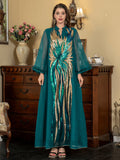 Luxury Ostrich Fur Sequin Kaftan