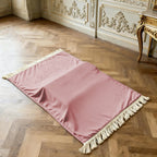 Extra Thick Plush Prayer Rug with Knee Cushion - Pink