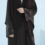 Beaded Bow Cardigan Abaya