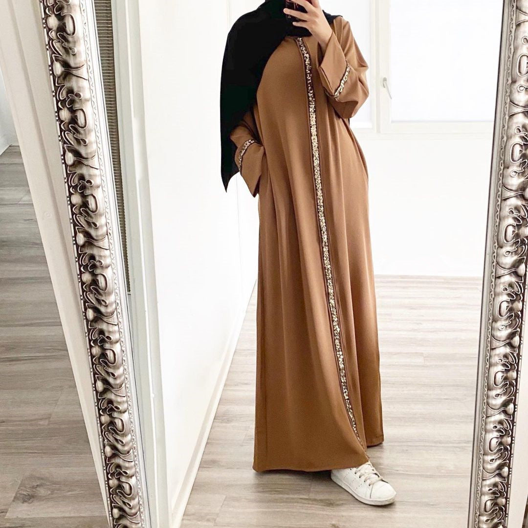 Paneled Sequin Abayas
