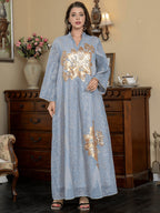 Vintage Floral Fashion Evening Kaftan
