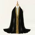 Golden Crown Chiffon Long Scarf for Women