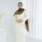 Autumn and Winter Thickened Knitted Abaya Set