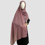 Silver Thread Crinkle Hijab Scarf