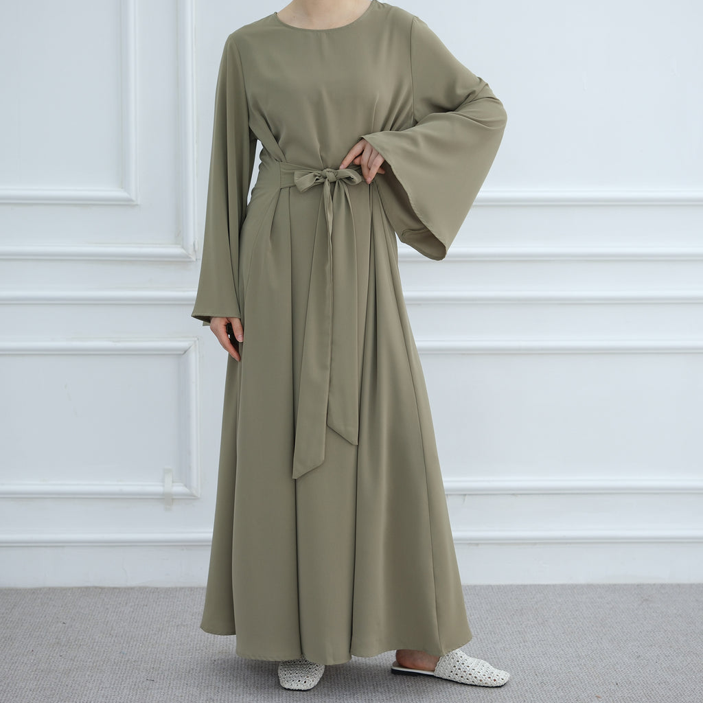 Abaya Maxi Dress with Adjustable Belt