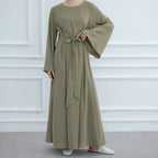 Abaya Maxi Dress with Adjustable Belt