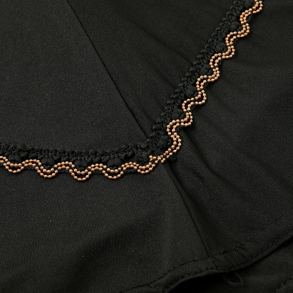 Solid Color Metal Chain Edge Hijab