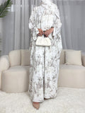 Printed Batsleeved Cardigan Abaya