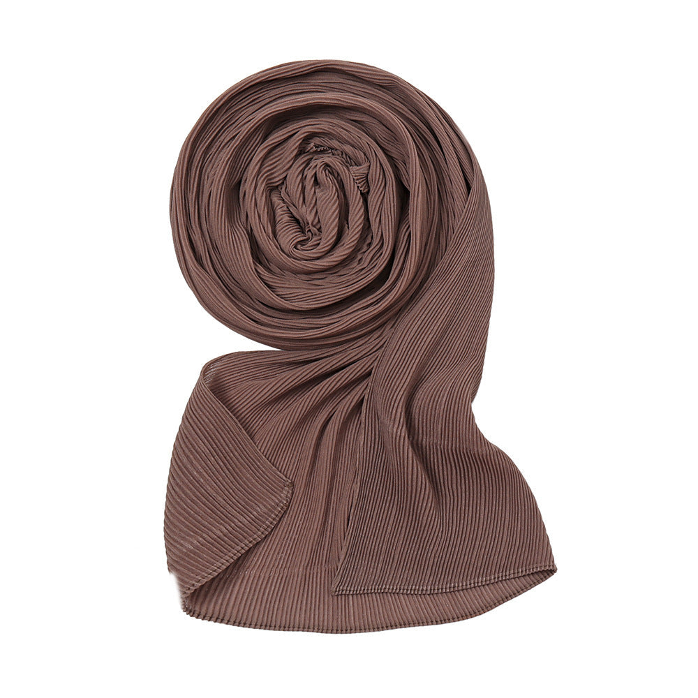 bead Chiffon Pleats Hijab