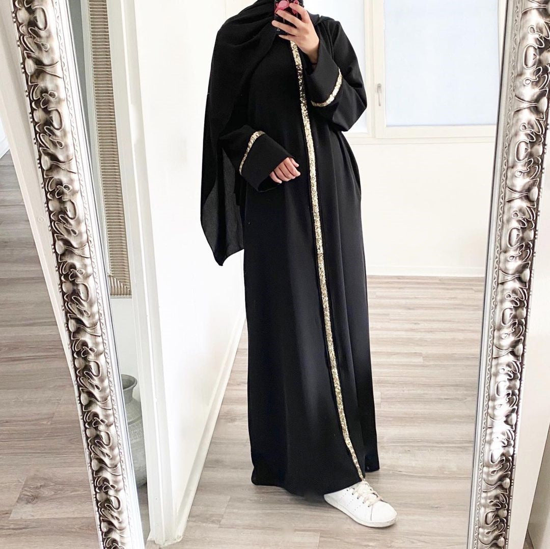 Paneled Sequin Abayas