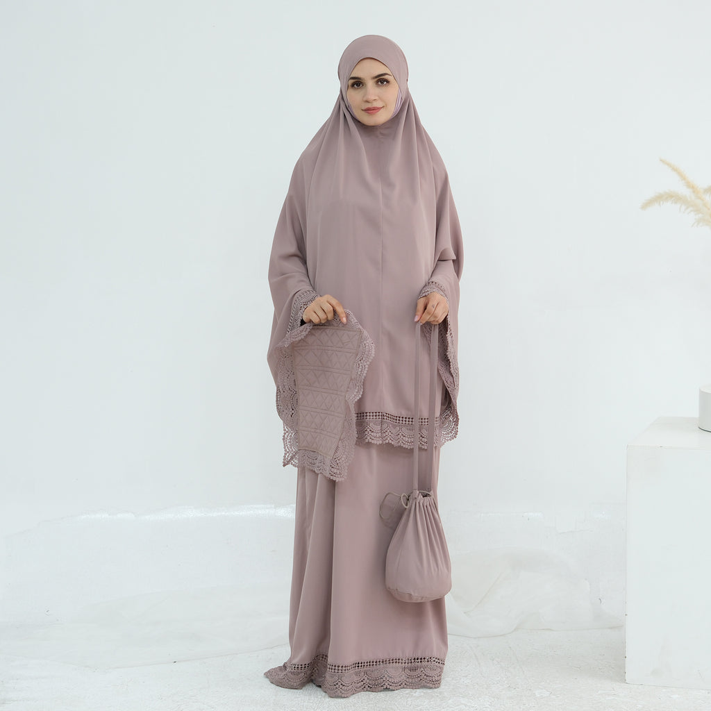 4 Pcs Prayer Abaya Set