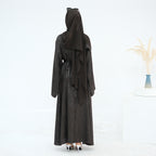 Jacquard Simple Dress Abaya with Hijab