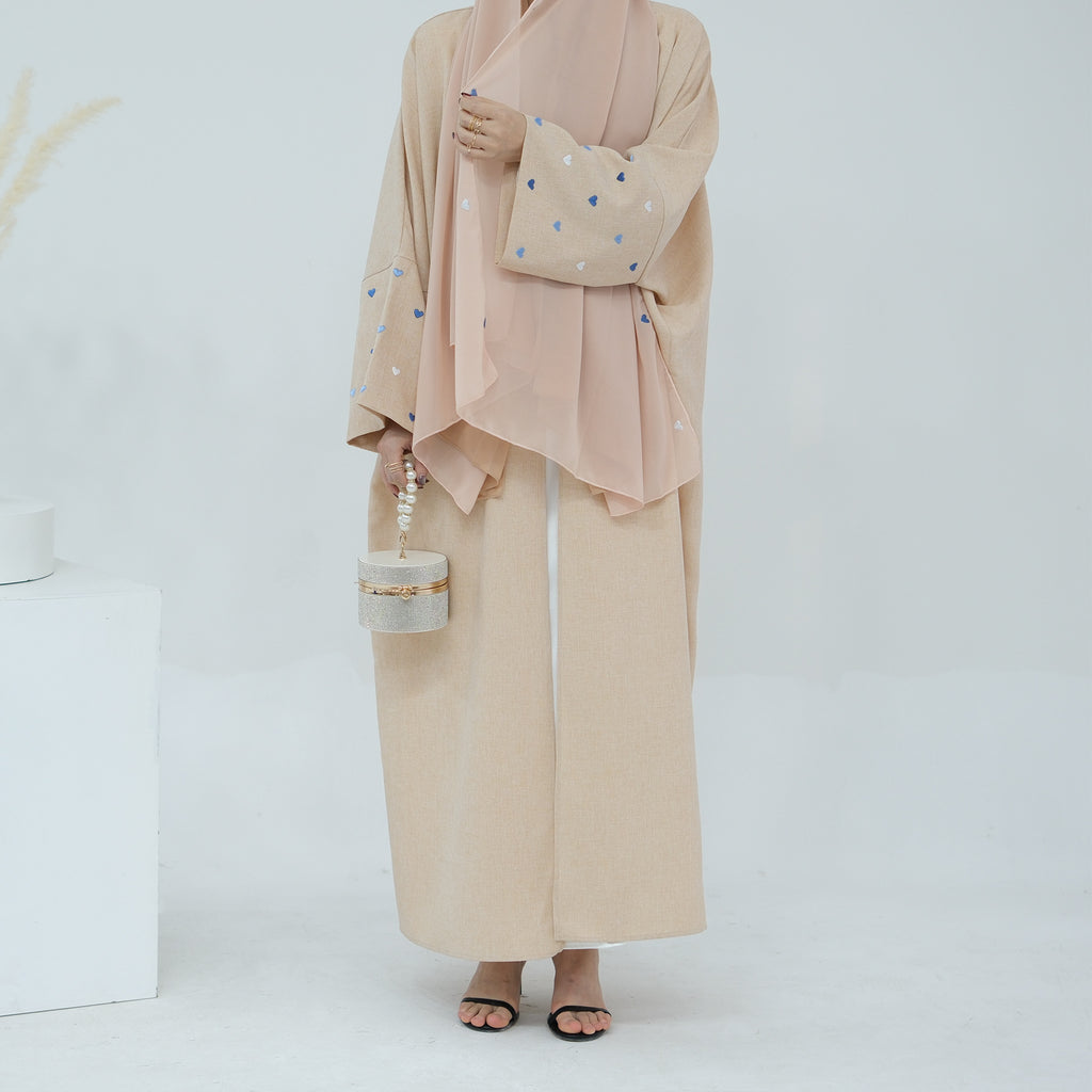 Love Embroidery Abaya with Hijab