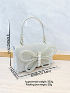Rhinestone Bow Tote Dinner Handbag
