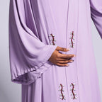 Chiffon Dress Set (Open Abaya+Inner Dress)