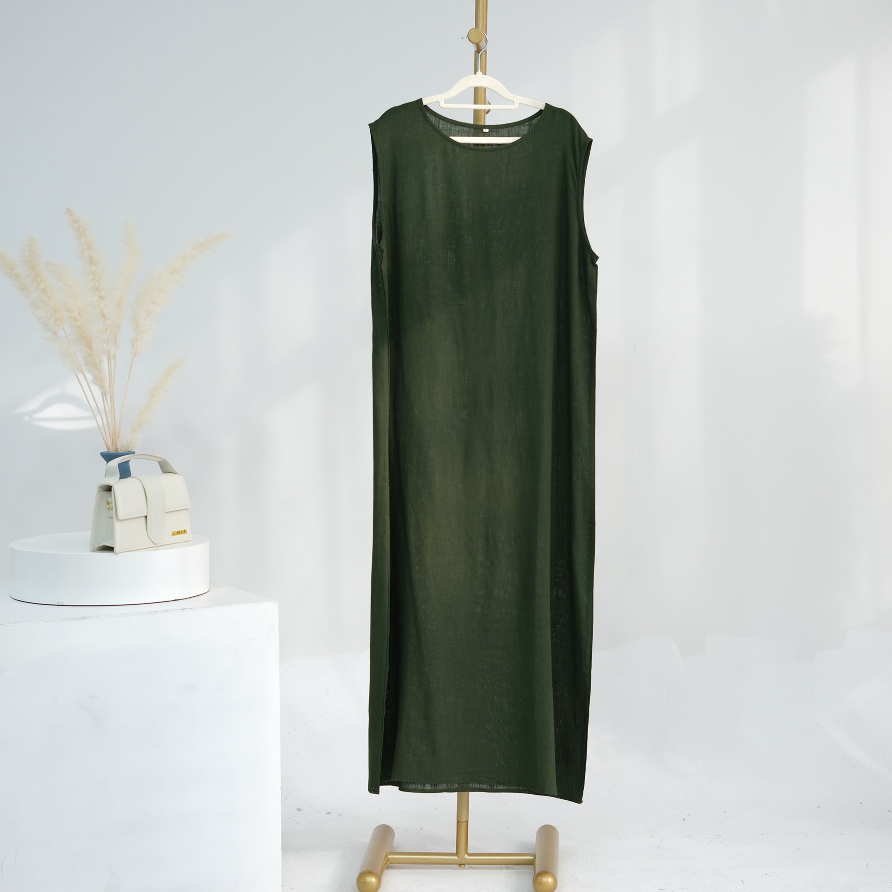 Cotton and linen Abaya Inside