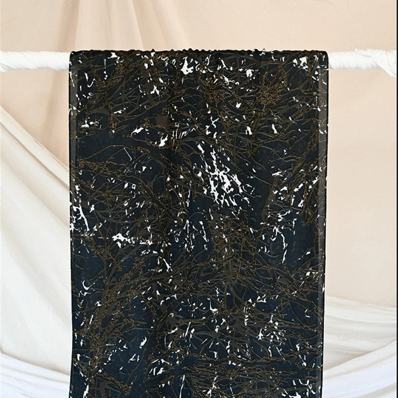 Tie-Dye Printed Satin Polyester Hijab