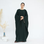 Fashion Satin  Butterfly Abaya