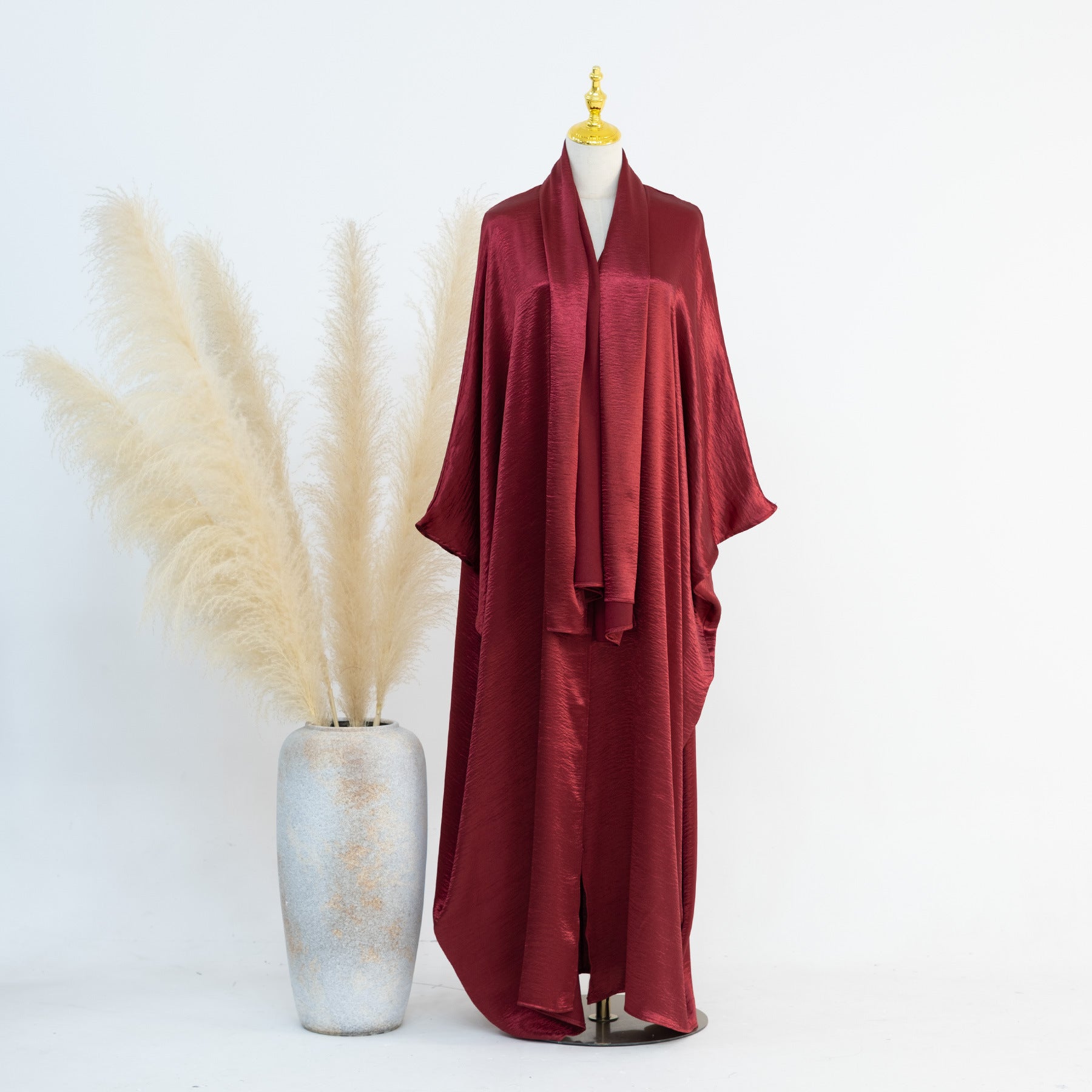 عباية كارديجا مفتوحة من الأمام مع حجاب 