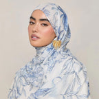 Watercolor Printed Modal Hijab Scarf