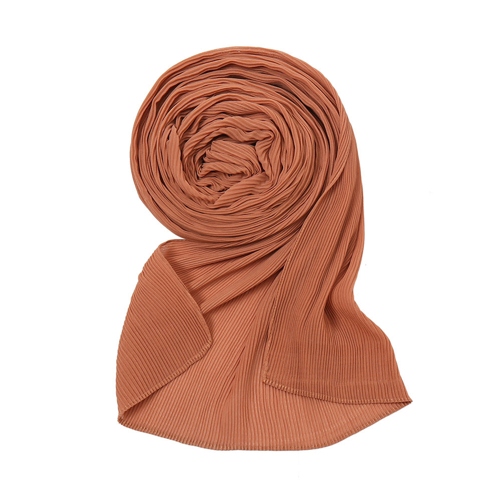 bead Chiffon Pleats Hijab