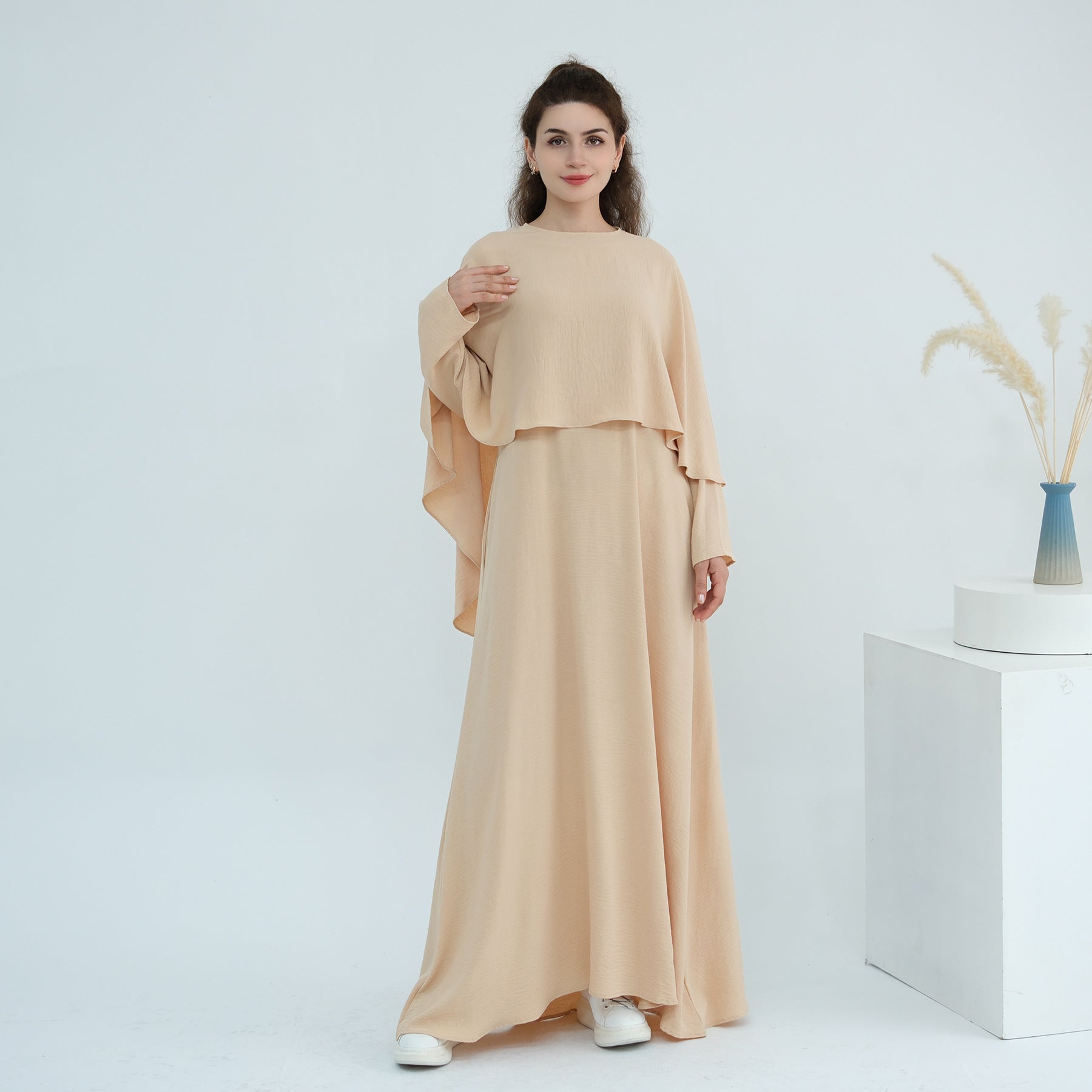 Elegant Cape Dress Set