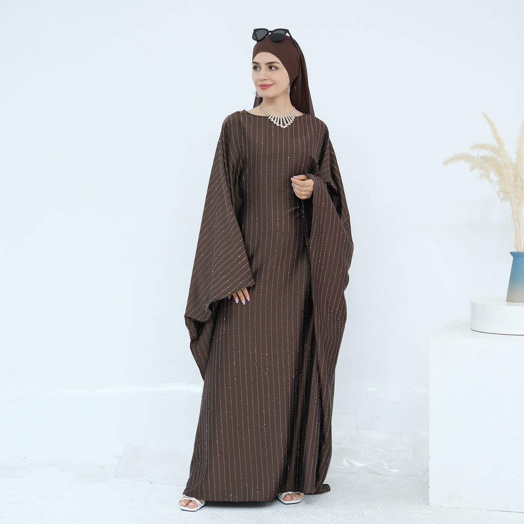 Shinny Butterfly Abaya with Hijab