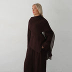 Solid Color Fasten Two Piece Abaya Set