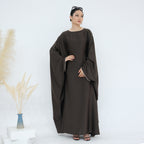 Fashion Satin  Butterfly Abaya