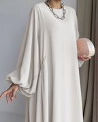 Plain Bubble Sleeve Abaya