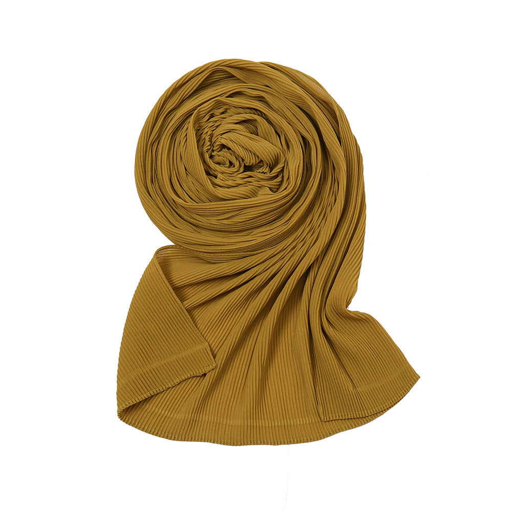 bead Chiffon Pleats Hijab