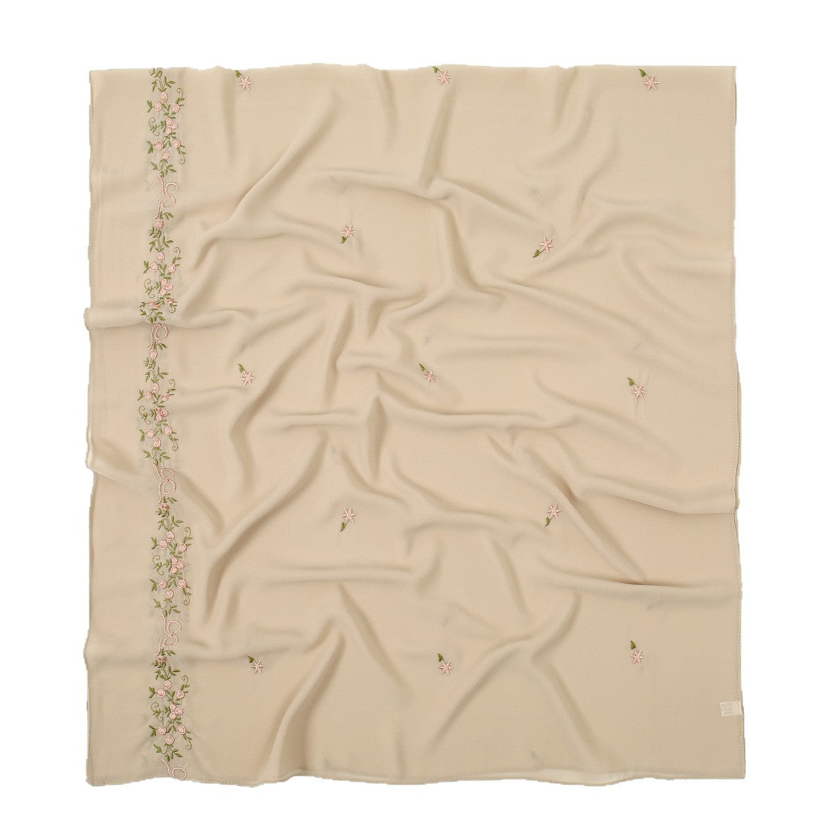 Simple Embroidered Long Hijab for Women