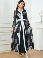 Black and White Print Abayas