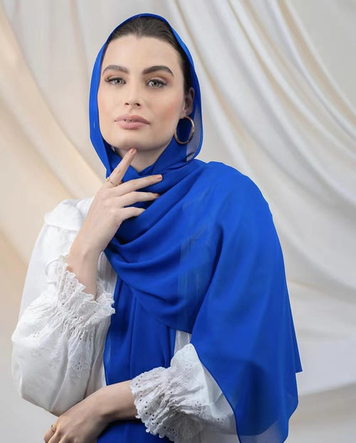 Monochrome Chiffon Bubble Hijab