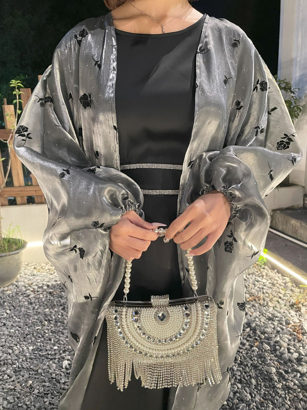 Elegant Rose Skirt Set