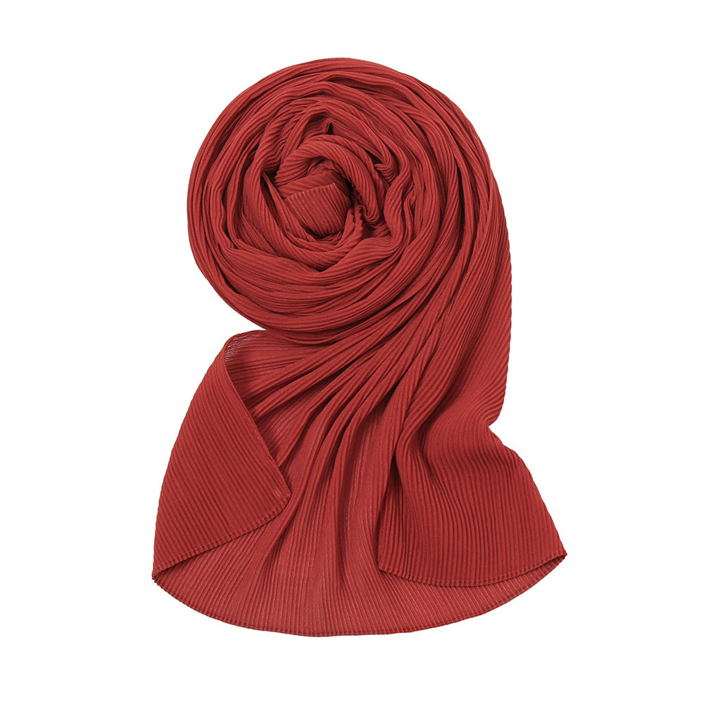 bead Chiffon Pleats Hijab