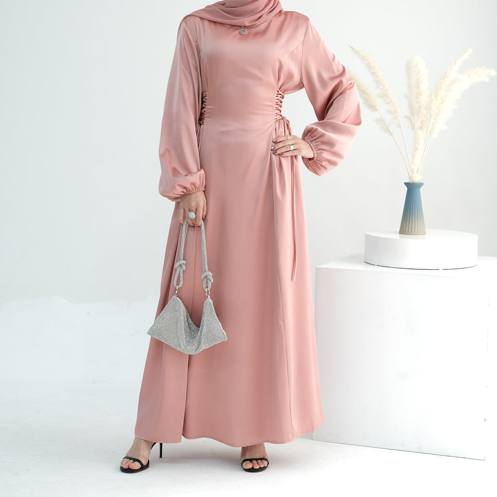 Satin Dress for Women with Hijab