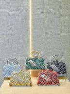 حقيبة يد مرصعة بأحجار الراين والكريستال اللامع 