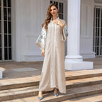 V Neck Retro Abaya