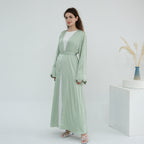 Luxurious Hand-embroidered Beaded Open-front Abaya