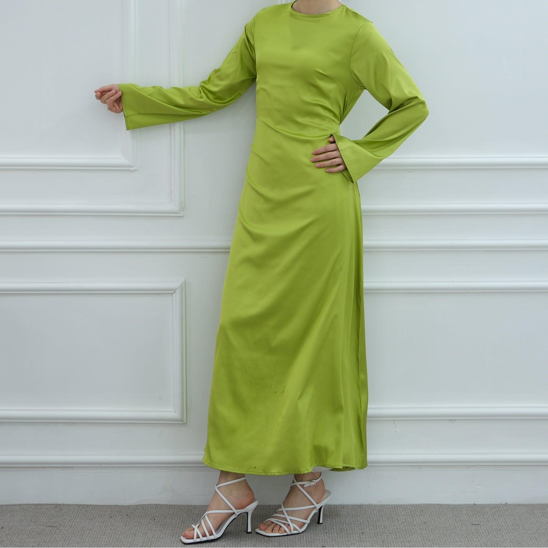 Solid Color Simple Dress Abaya